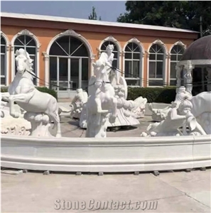 Custom Marble Water Fountain Design Stone Human Sculptures