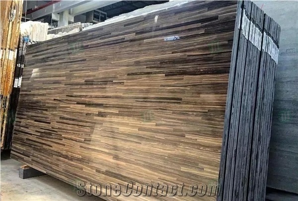 Eramosa Obama Wooden Brown Marble Polished Slabs and Tiles