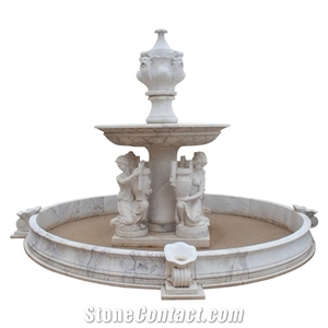 Fountain Waterfall Marble Carving Outdoor Landscape Customiz
