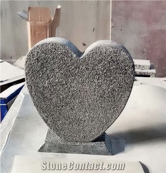 Grey Granite Bush Hammered Pet Headstone Tombstone Monument
