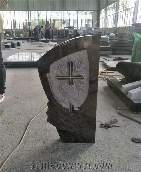 Impala Black Granite Cross Tombstones Monuments Headstones