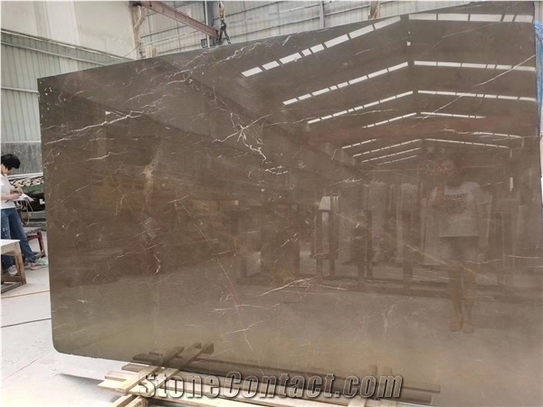 Imperial Golden Brown Marble Polished Slabs for Interior Use