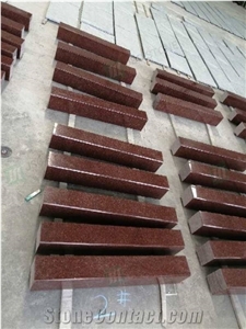 India Imperial Red Granite Polished Block Steps and Stairs