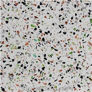 Inorganic Cement Terrazzo Flooring Tiles with Multicolors
