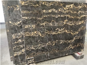 Italy Nero Black Portoro Gold Marble Countertops