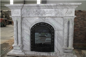 Marble Fireplace Carving Sculpture Mantel Fireplace