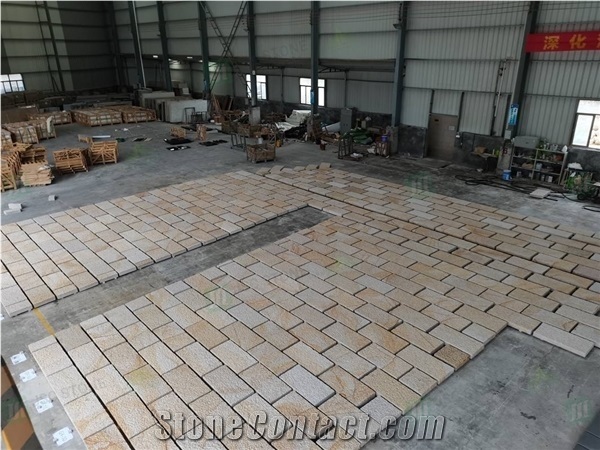 Natural Yellow Granite G682 External Paving Floor Tiles
