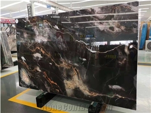 New Model Shadow Black Marble Slabs and Tiles Beautiful Vein