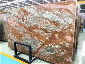 Onyx Slabs Wall Background Multicolor Green Onyx