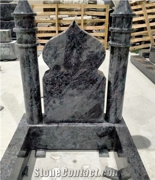 Orion Blue Bahama Vizag Granite Monument Engraved Headstone