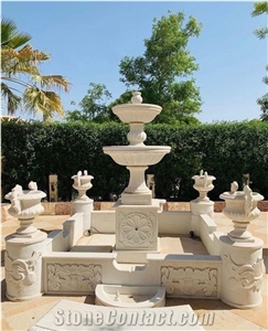 Outdoor Stone Sculpture Garden Fountain Exterior Decoration