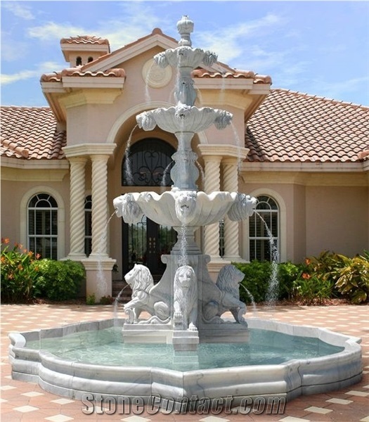 Outdoor Stone Sculpture Garden Fountain Exterior Decoration
