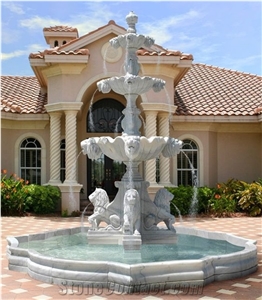 Outdoor Stone Sculpture Garden Fountain Exterior Decoration