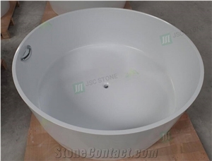 Pure Acrylic Solid Surface Bathroom Bathtub Customized