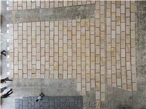 Rusty Gold Yellow Granite G682 Floor Tiles Paving Stone