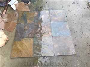 Rusty Multicolor Landscape Roof Slate Wall Cladding Tiles