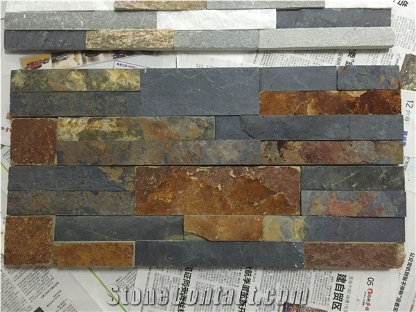 Rusty Slate Culture Stone Veneer for Wall Cladding