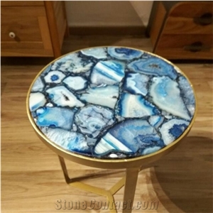 Semiprecious Stone Table Top Multicolor Customized Deisign