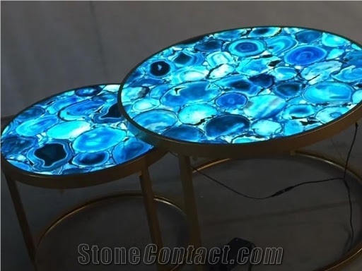 Semiprecious Stone Table Top Multicolor Customized Deisign
