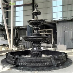 Stone Granite Outdoor Fountain Sculptured Carving Waterfall