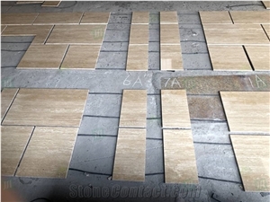 Turkey Beige Cream Travertine Polished Slabs Flooring Tiles