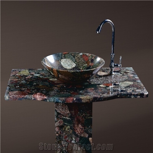 Vanity Top Four Season Marble Customized Design and Size