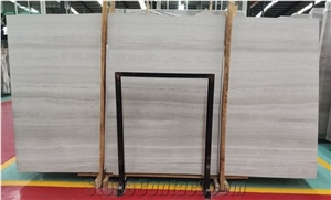White Wooden Marble Slab Directly from Our Quarry in Guizhou