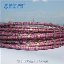 Sintered Beads Rubberized Diamond Saw Wire for Quarry