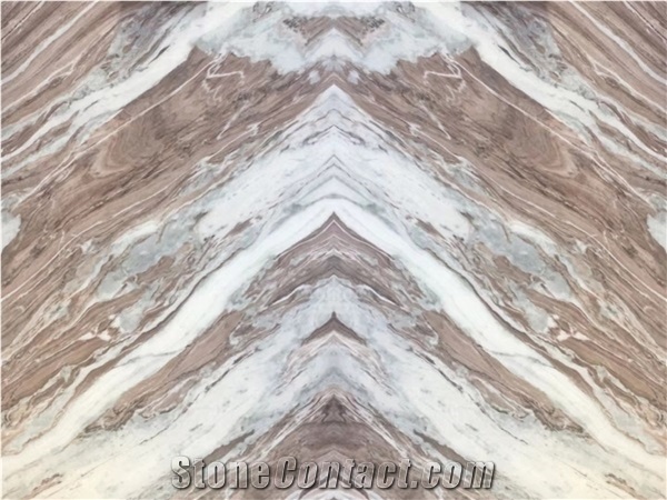 Bookmatch River Brown Marble Twill Vein