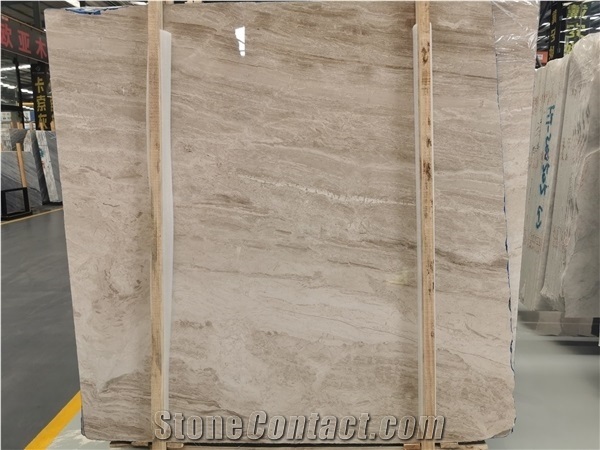 Bookmatched Ocean Grey Light Gray Marble Slab Tile Project