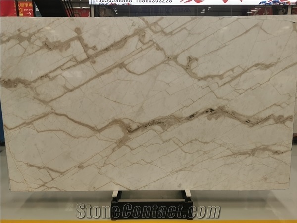 Calacatta White Gold Vein Marble Slabs,Wall Floor Tiles