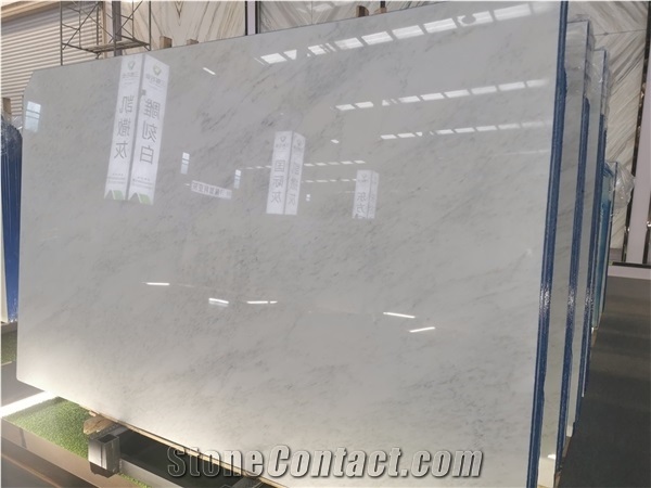 China Eastern White Marble Slab,Similar to Carrara