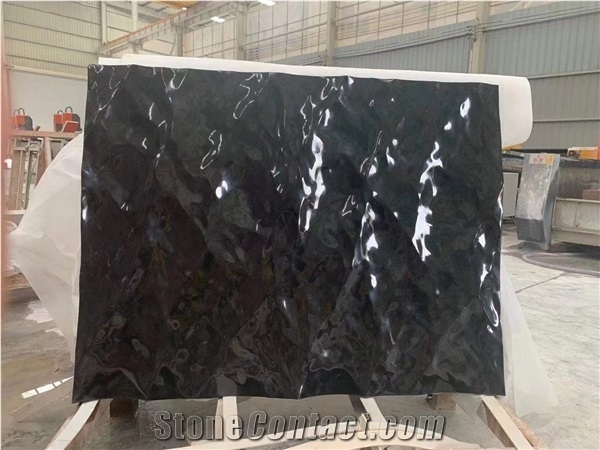 China Ink Jade Black Illusion Marble Slabs,Wall Covering