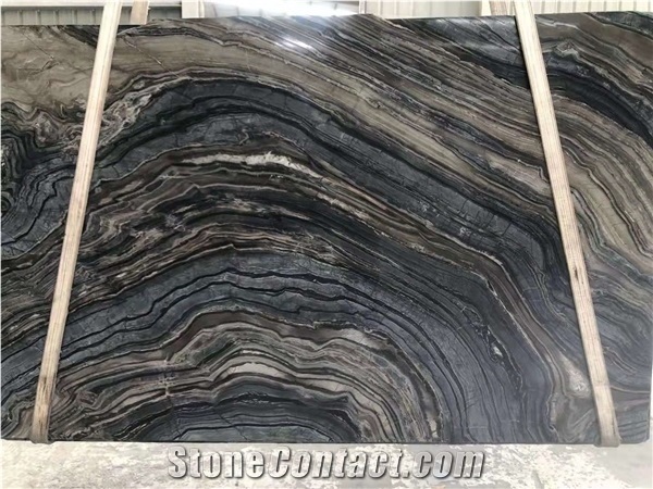China Tree Black Marble Openbook Marble Slabs