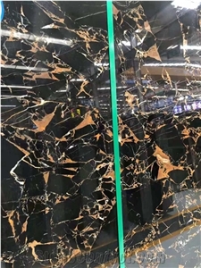 Chinese Black Portoro Marble Slabs for Flooring Tiels