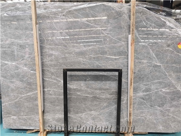 Chinese Hermes Ash Light Grey Marble for Flooring Tiles