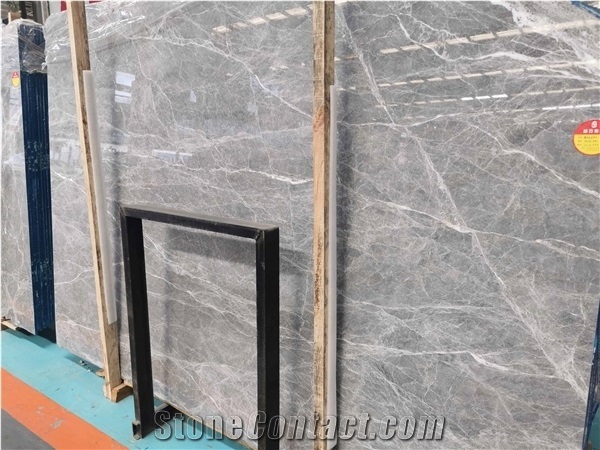 Chinese Hermes Ash Light Grey Marble for Flooring Tiles