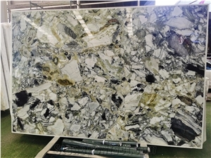 Cold Emerald Green Marble Slab for Luxury Interior