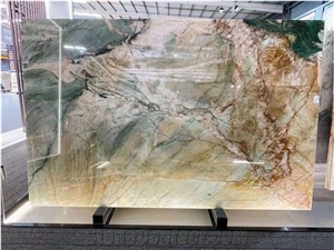 Deep Green Brazial Quartzite for Tabletop