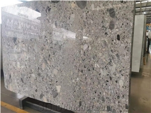 Diamond Grey Light Gray Marble Slab Tile for Project
