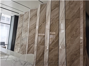 Diane Grey Marble Slab Interior Decoration Tiles Pattern Use