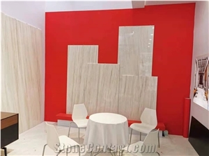 Eurasian White Wood Marble Slabs for Project