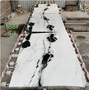 Hot Sale China Panda White Marble Slabs,Bookmatched Tiles