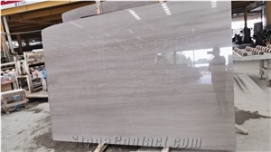 Italian Wood Grain Marble Wooden Gray Slab for Project