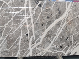 Light Grey Marble with White Vein Slabs for Project