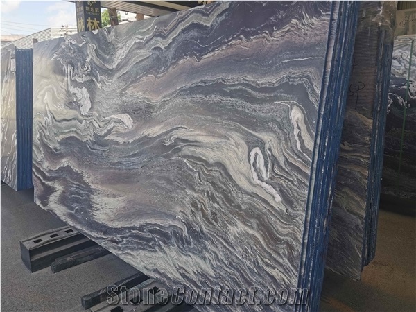 Purple Landscape Marble Slabs & Wall Tiles