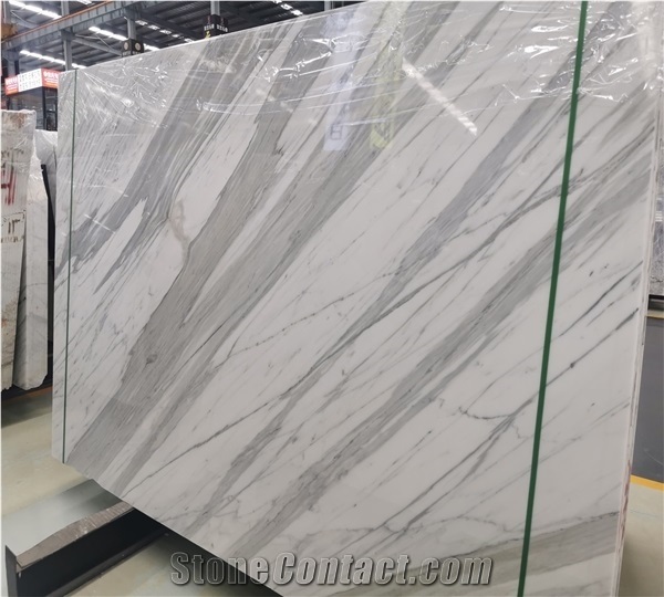 Statuario Bianco Marble Slab for Project