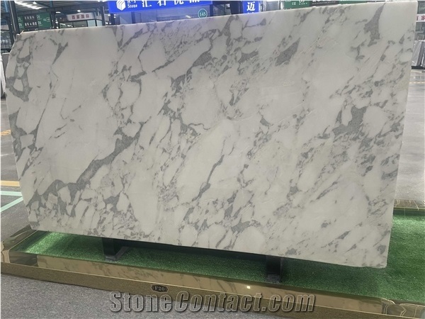 Statuario White Marble Slabs for Flooring Tiles