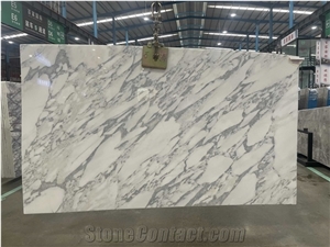 Statuario White Marble Slabs for Flooring Tiles