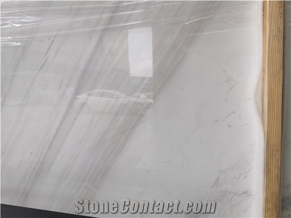 Volakas White Marble Slab Tile Project